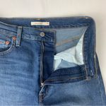 Levi's  size 29 Ribcage bell dark wash denim jeans raw hem flare retro Photo 7