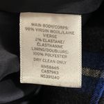 Nordstrom Signature Women's Plaid Blazer Jacket Wool Blend Blue Black Size 4 Photo 3