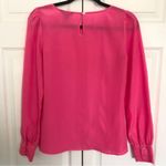 J.Crew Hot Pink  Long Sleeve Blouse Size XS Photo 3