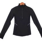 Lululemon fresh tracks 1/2 zip black long sleeve pullover size 10 Photo 0