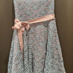 As You Wish As U Wish Lace Midi Skirt with Pink Ribbon, Size 9 Photo 0