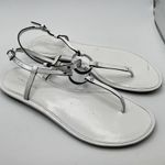 Tory Burch  RING T-STRAP SANDAL white leather size 8.5M slingback Photo 8