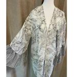 A New Day Black and White Hip Length Floral Kimono One Size Fits Most Women's Photo 2