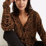 Madewell Tigerized Cameron Ribbed Cardigan Sweater size small Photo 0