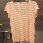 Michael Stars 💕💕 Pink Striped T-Shirt Photo 0