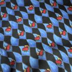 Gildas Club Scarf Square Blue Red Floral Abstract Print Head Wrap Neck 35"x35" Photo 1