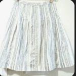 Loft Ann Taylor Knee-Length A-Line Pleated Striped Skirt Resort Wear Photo 0