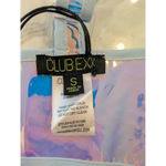 NWT CLUBEXXX Iridescent Snake Print Corset Top Holographic Festival Outfit S Silver Photo 4