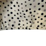 Ann Taylor  LOFT Petites Sleeveless Top Size MP Light Yellow Black Gray Splotches Photo 5