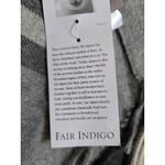 Fair Indigo Peruvian Baby Alpaca Wool Fringe Scarf Cozy Soft Winter Plaid NWT Photo 7