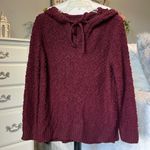 Chunky Oversized Popcorn Sweater Wine Hoodie Red Photo 9