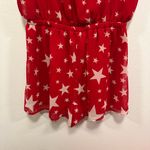 Show Me Your Mumu  Red Star Print Women's romper Jumpsuit size small! Photo 4