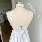 ZARA white gabardine cotton midi maxi white summer sun dress Photo 12