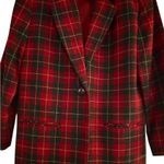 Sag Harbor  Vintage Plaid Wool Blend Single Breasted Blazer Size 6P Christmas Photo 1