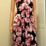 The Limited NWT  Black Floral Print Satin Halter Dress Womens Size 2 Photo 1