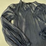 Intermix  Juliet Metallic Striped Georgette Photo 7