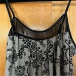 Floral Applique Lace Slip Cami Dress Whimsygoth Fairy Dark Romantic Witchy Black Size M Photo 3