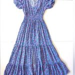 Purple floral prairie dress Size M Photo 0