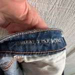 American Eagle Outfitters Distressed Denim Highest Rise Mini Skirt - Dark Blue Photo 4