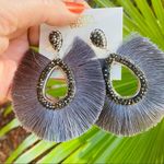 Amrita Singh Caviar stoned earrings with fanned out fringe Photo 5
