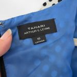 Tahari Arthur S Levine Polka Dot Dress Sz 10 Office Timeless Retro Sheath Career Black Photo 8