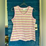 Pro Spirit  Pink and‎ Yellow Striped Tank Top Photo 1