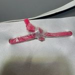 ISSEY MIYAKE PARFUMS Metallic Silver Bucket Bag with Pink Accents Photo 5