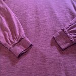 Pilcro  Anthropologie Ruffled Raglan Thermal Top Purple SMALL Photo 3