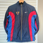 Nike Vintage 90s  Team USA Full Zipper Trench Coat Sport Jacket Women Sz XS Blue Photo 0
