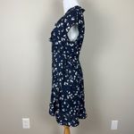 Aritzia Sunday Best Wrap Dress 6 Savoy Cherry Print Navy Blue Ruffle Feminine Photo 7