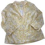 Skies Are Blue  Blazer Womens Small‎ Yellow Linen Blend Lightweight Floral Jacket Photo 0