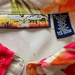 Havana Jack's Cafe Womans Size LG Hibiscus Short Sleeve Hawaiian Shirt Tan Photo 1