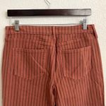 NYDJ Womens Pants Rust Orange Pinstripe Cropped Flare Size 6 Photo 3