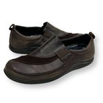 Ecco  Brown Leather and Suede Slip On Loafers 41 Photo 14