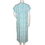 Miss Elaine Housecoat Womens Small White Blue Paisley Lightweight Summer Lounge Photo 3