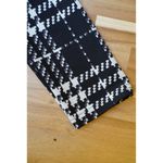 Houndstooth Mock Turtleneck Knit Jumper Top 3/4 Sleeves Black White Size XS Photo 4