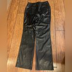 Kathy Ireland Faux leather pleather  black boot cut pants slacks woman’s 8 EUC Photo 2