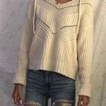 Aeropostale Areopostale Cream Crop Sweater  Photo 0