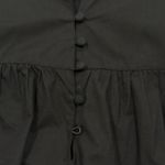 French Connection  Poplin Mini Dress Organic Cotton Puff Short Sleeve Black Small Photo 12