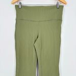Athleta  Elation Rib‎ Crop Flare Pant Leggings Size Large Green Yoga Active Photo 7