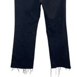 Rebecca Taylor La Vie  Glitter Stripe Jeans Flare Fringe Hem Black Womens Size 29 Photo 5