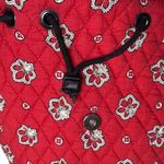 Vera Bradley Vintage Red Bandana Mini Backpack Cotton with Drawstring Photo 7