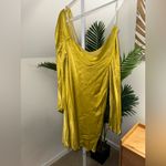 Shona joy  Sofia Asymmetrical Long Sleeve Mini Dress –‎ Lime size US 10 Photo 4