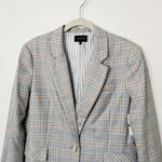 1. State [] Heather Grey Woodland Plaid One Button Blazer Jacket Work NWT Size 14 Photo 3