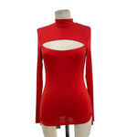 Lovers + Friends  Viana Top Red Long Sleeve‎ Cut Out Neckline Size XS Photo 2