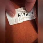 SheIn Womens burnt orange  long sleeve dress with faux pearls Photo 1