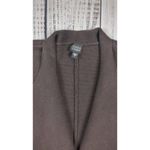 Eileen Fisher  Cotton Thick Knit Draped‎ Cardigan Sweater Brown Sz M Photo 1