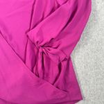 Everleigh Purple Wrap Drape Blouse Women's 2XL High Low Long Sleeve V Photo 6