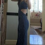 Dillard's Navy Blue Prom Dress Photo 2