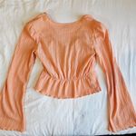 Urban Outfitters  Coral V-Neck Blouse Photo 3